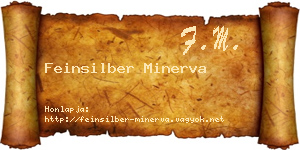 Feinsilber Minerva névjegykártya